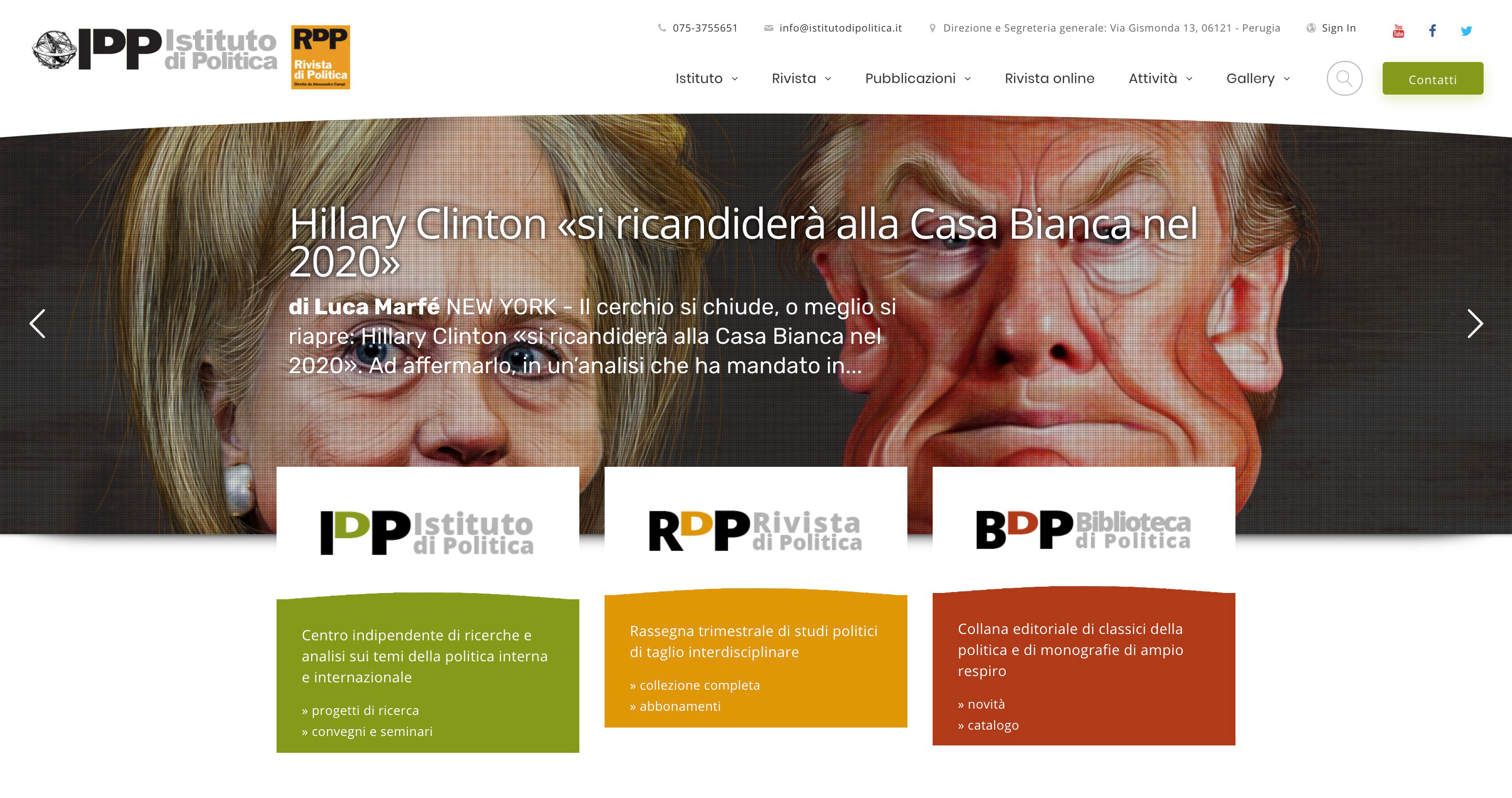 Istituto di Politica. Sito web ed e-commerce.